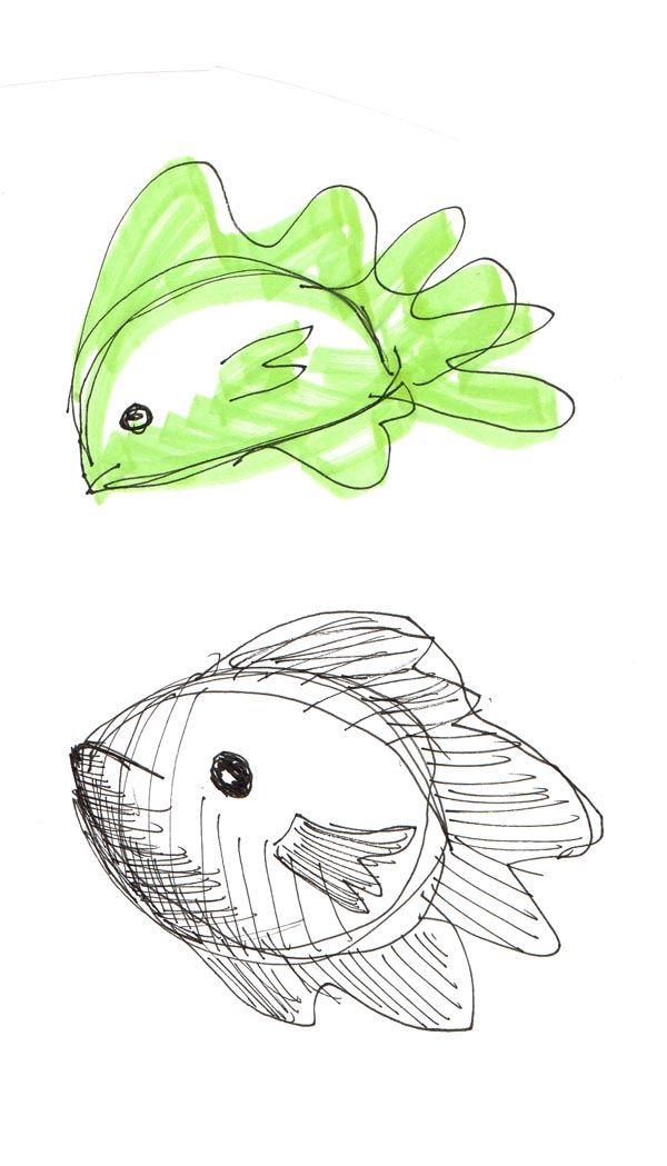 drawing: fishes